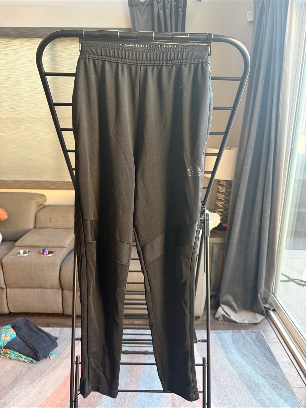 adidas Black Athletic Joggers with Subtle Logo